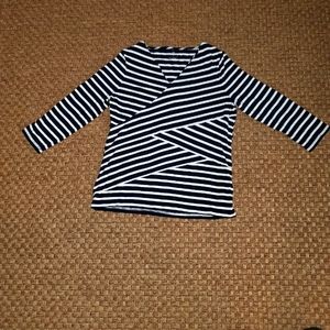Talbots V-Neck Striped Shirt